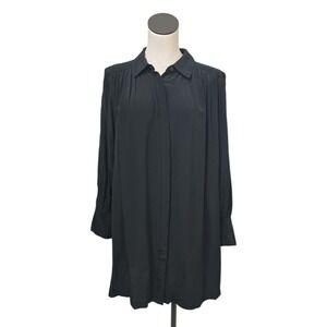 NWT Madewell Relaxed Button-Front Mini‎ Dress Womens Size Large NT357 Oversized